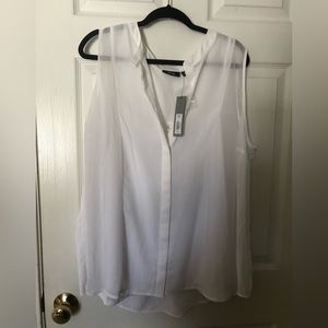 Apt 9 woman NWT white sheer dressy sleeveless top